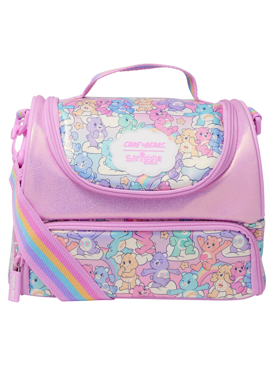 care bears stor matlåda med dubbla fack och rem