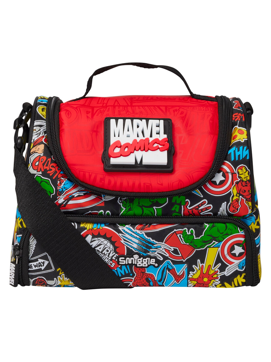 marvel stor matlåda med dubbla fack och rem