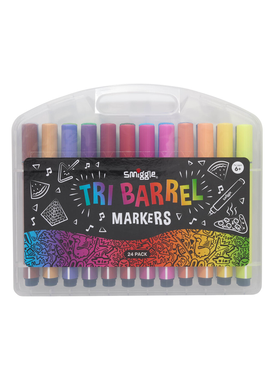 tri barrel-markörer 24-pack