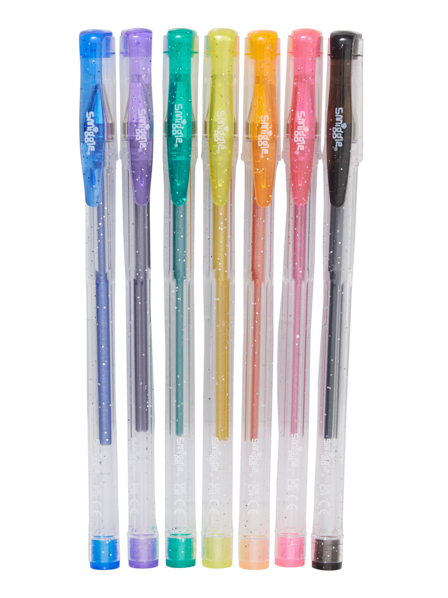 glitterdoftande gelpennor 7-pack