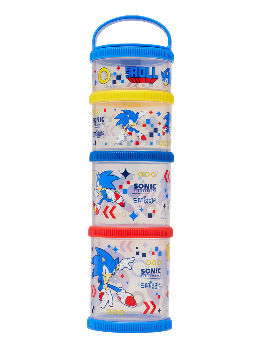 sonic the hedgehog stora snack stapelbehållare