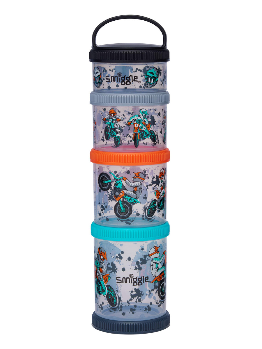 äventyrliga snack n stack-behållare x4