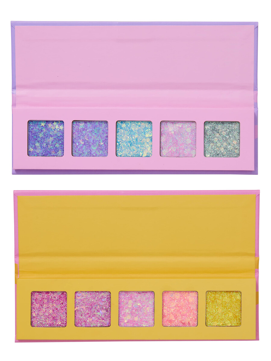 glittrig ögonskuggspalett 2-pack