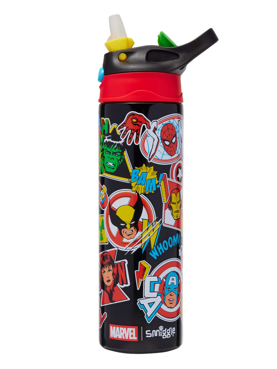 marvel isolerad rostfri stålflaska med fällfunktion 520 ml