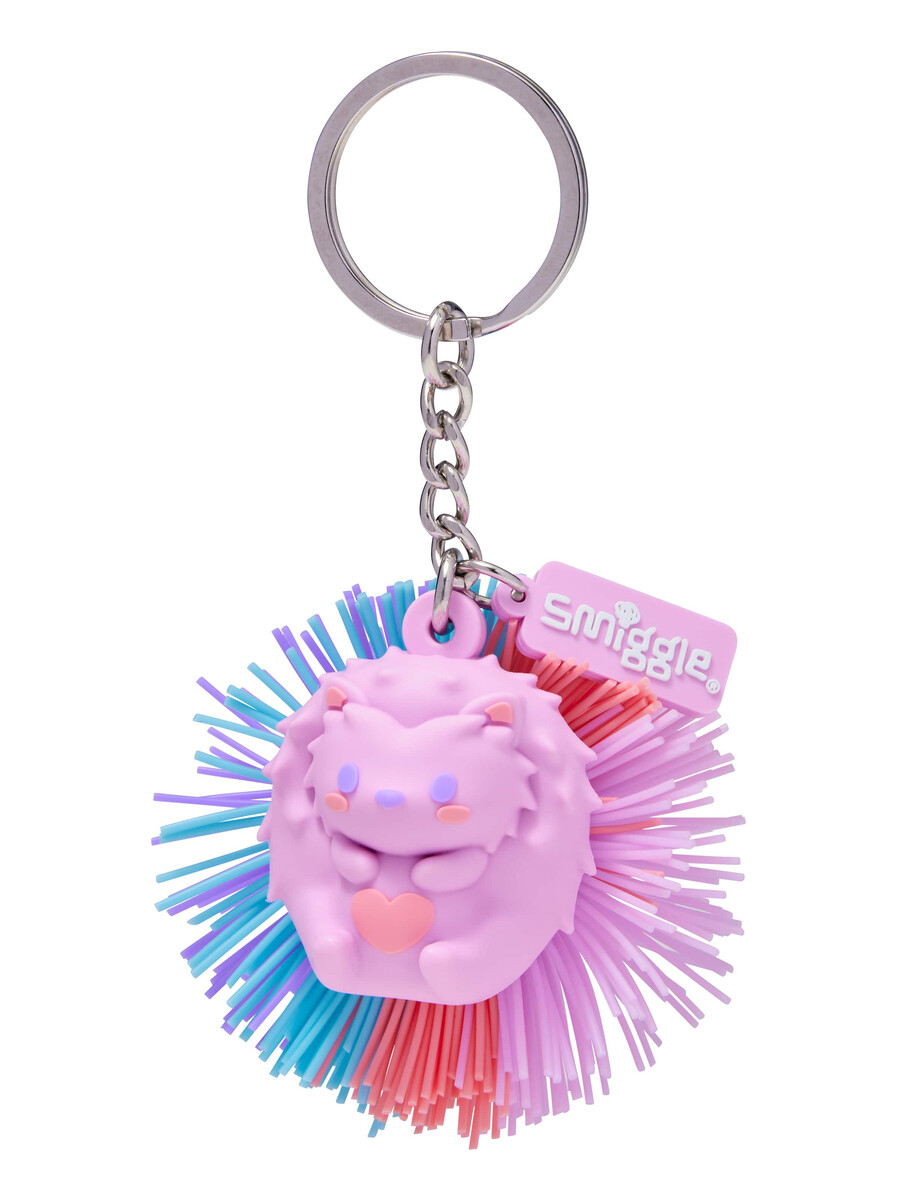 nyckelring med pom pom-motiv och igelkott