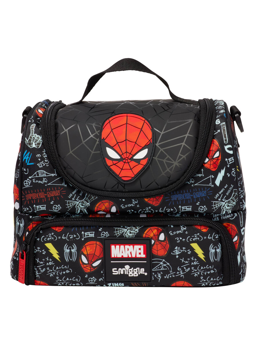 spider-man dubbelficka matlåda med rem