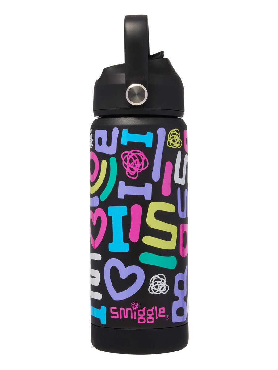 squiggle isolerad dryckesflaska i rostfritt stål 550 ml