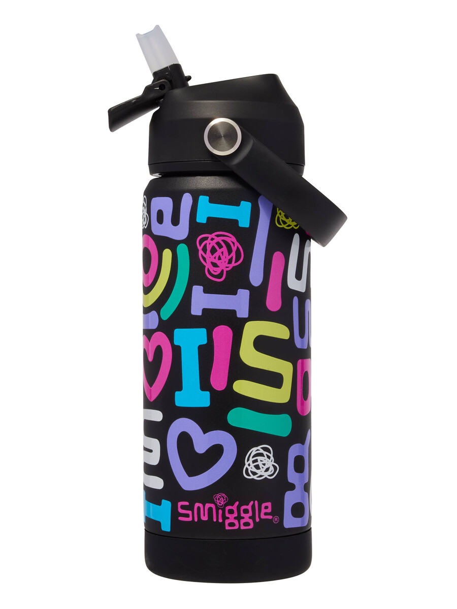 squiggle isolerad dryckesflaska i rostfritt stål 550 ml