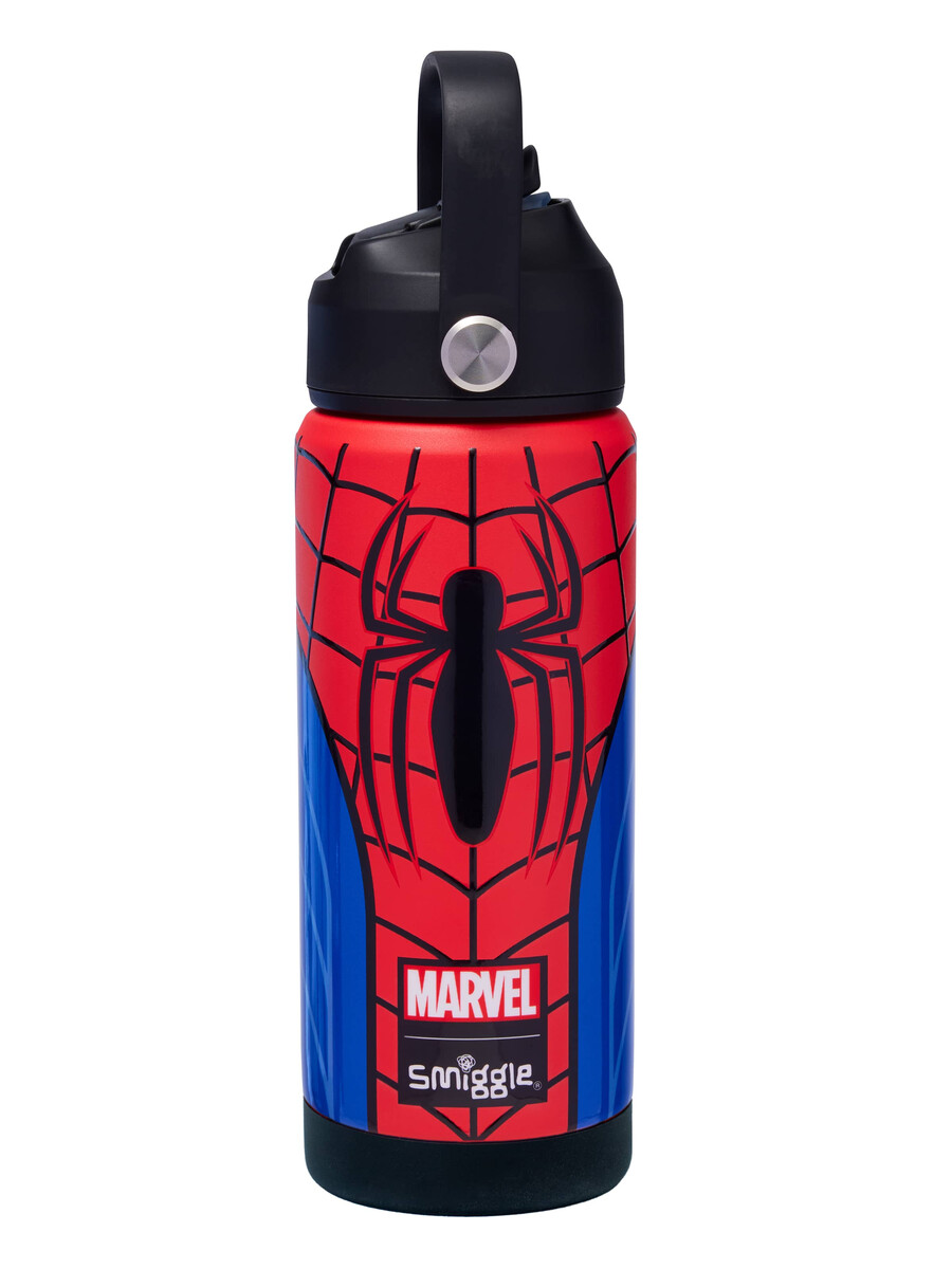 spider-man squiggle isolerad dryckesflaska i rostfritt stål 550 ml