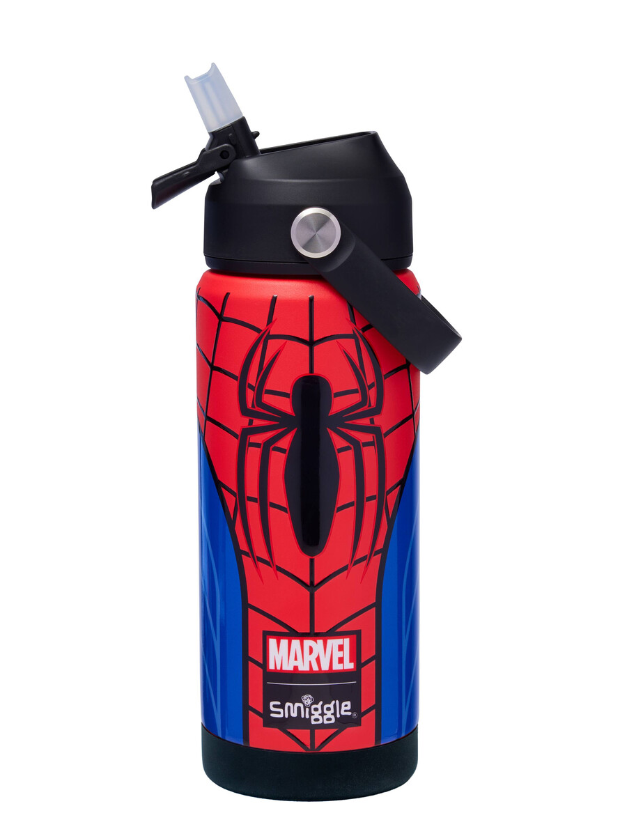 spider-man squiggle isolerad dryckesflaska i rostfritt stål 550 ml