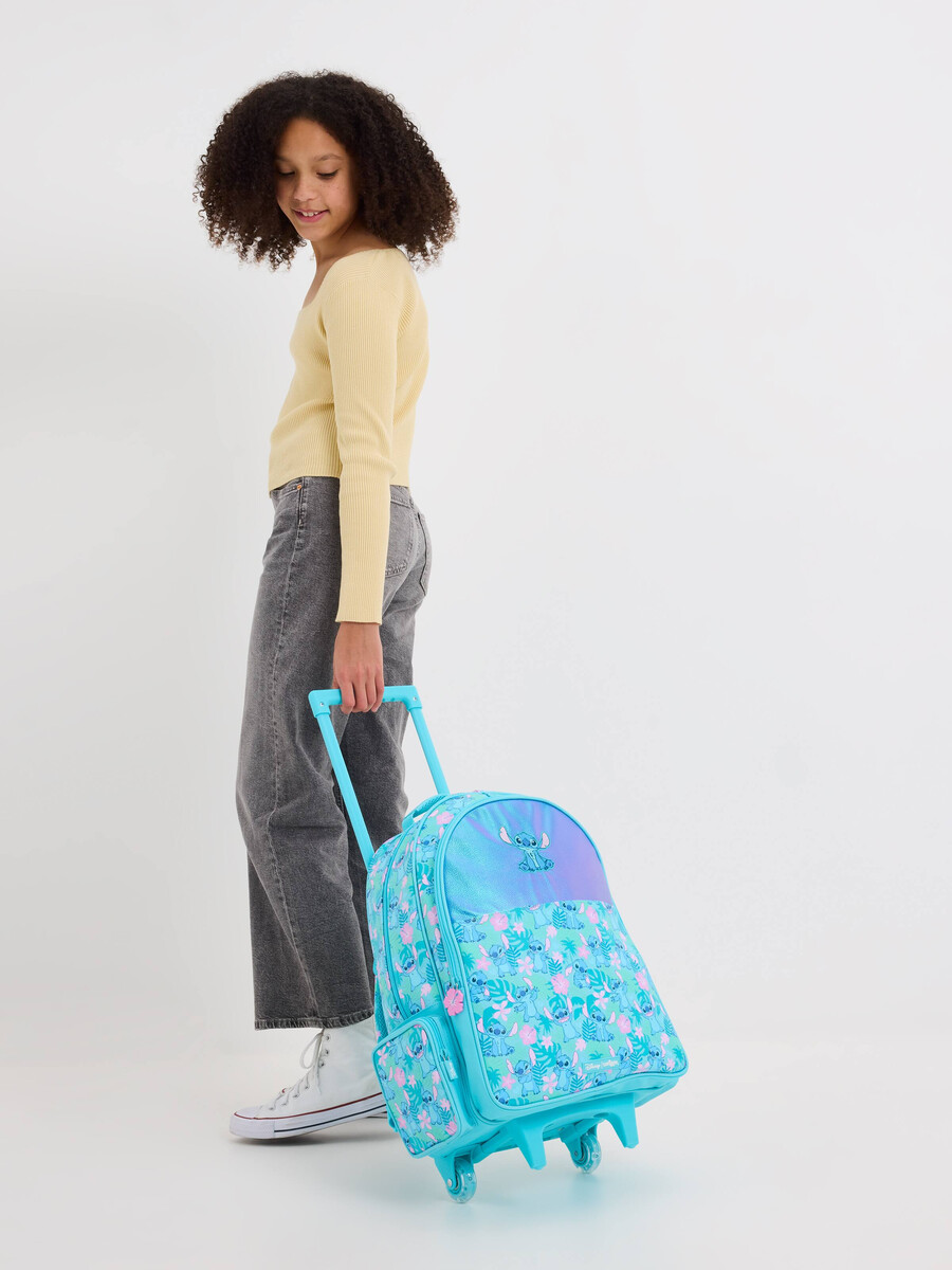 stitch trolley ryggsäck med lysande hjul