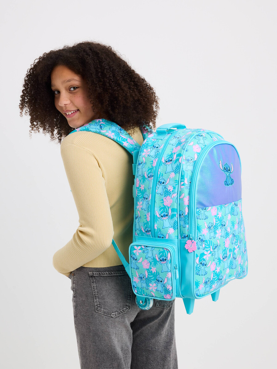 stitch trolley ryggsäck med lysande hjul